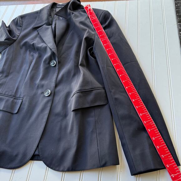 Lafayette 148 Navy Blue Blazer size 10 scuffing good overall condition - Picture 9 of 13